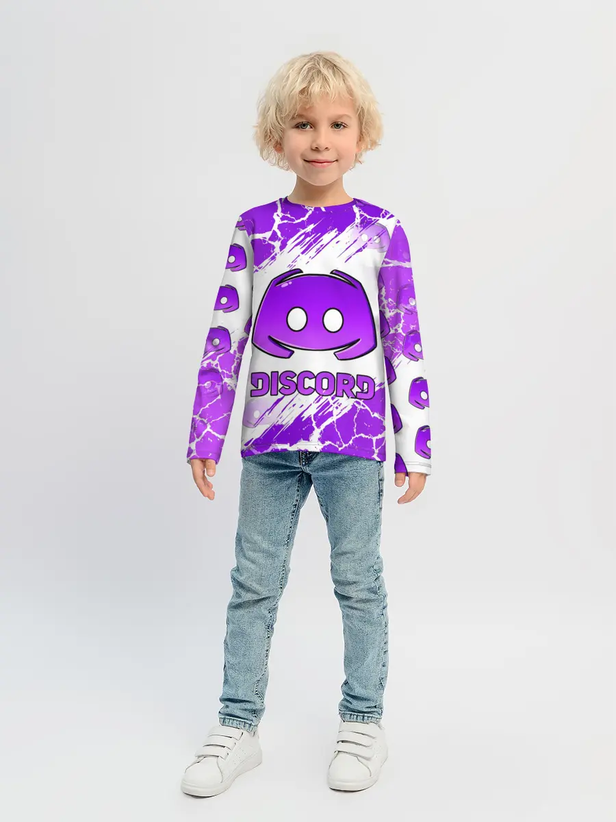 Детский лонгслив / DISCORD / ДИСКОРД / ТРЕЩИНЫ