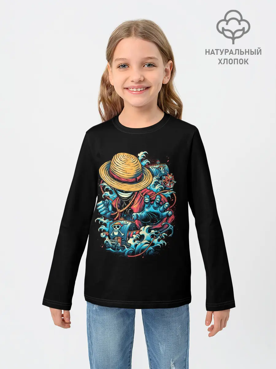Детский лонгслив / One Piece. Retro Style
