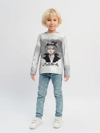 Детский лонгслив / Аста и Секре Чёрный клевер