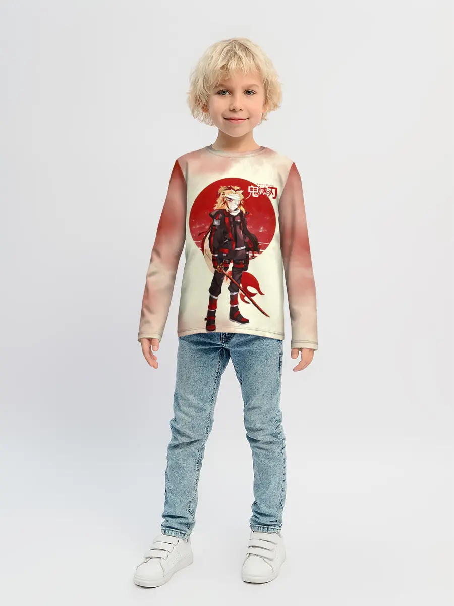 Детский лонгслив / Кенджиро Ренгоку Kimetsu no Yaiba