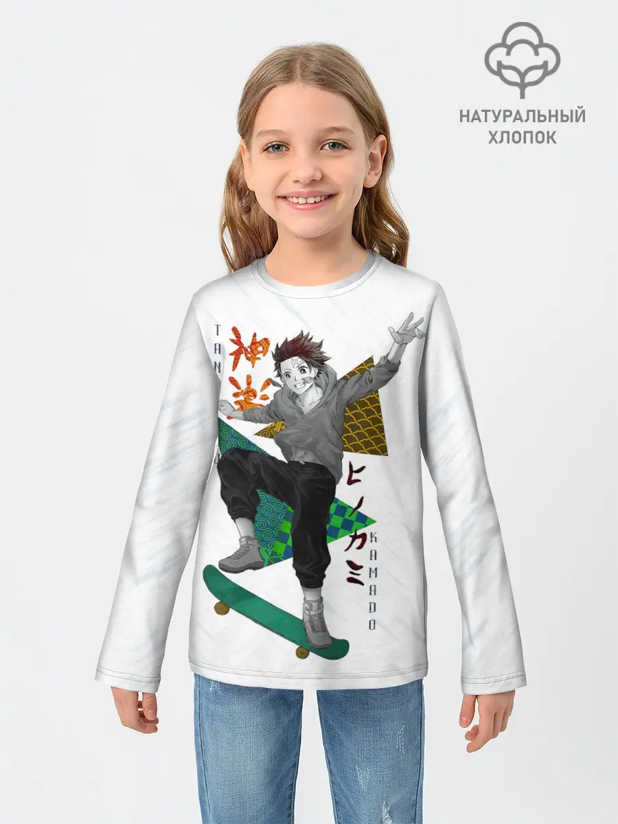 Детский лонгслив / Танджиро Камадо Kimetsu no Yaiba