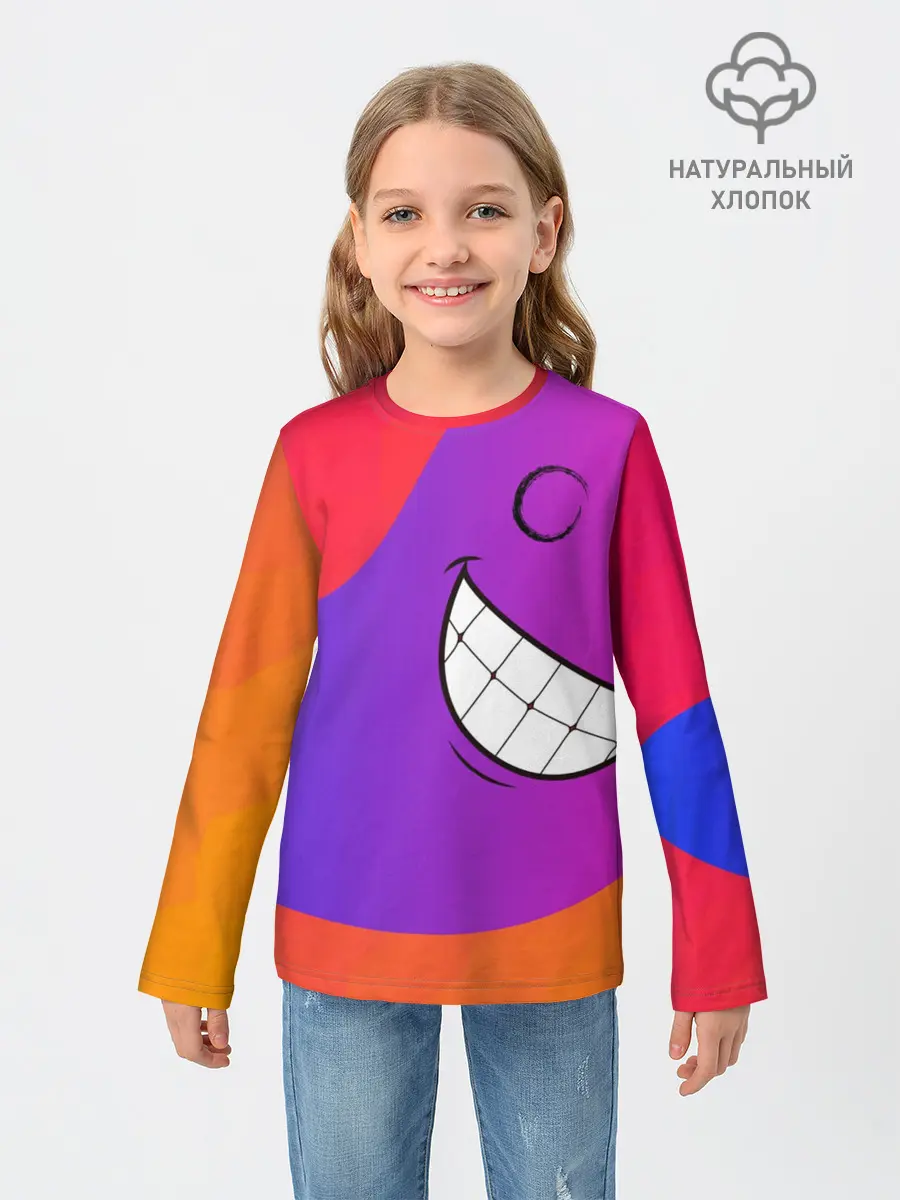 Детский лонгслив / Градиент призрак