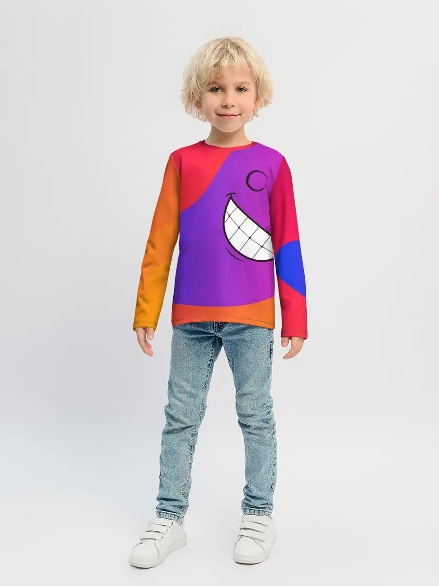 Детский лонгслив / Градиент призрак