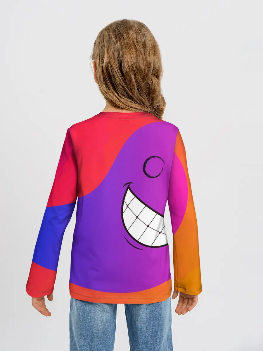 Детский лонгслив / Градиент призрак