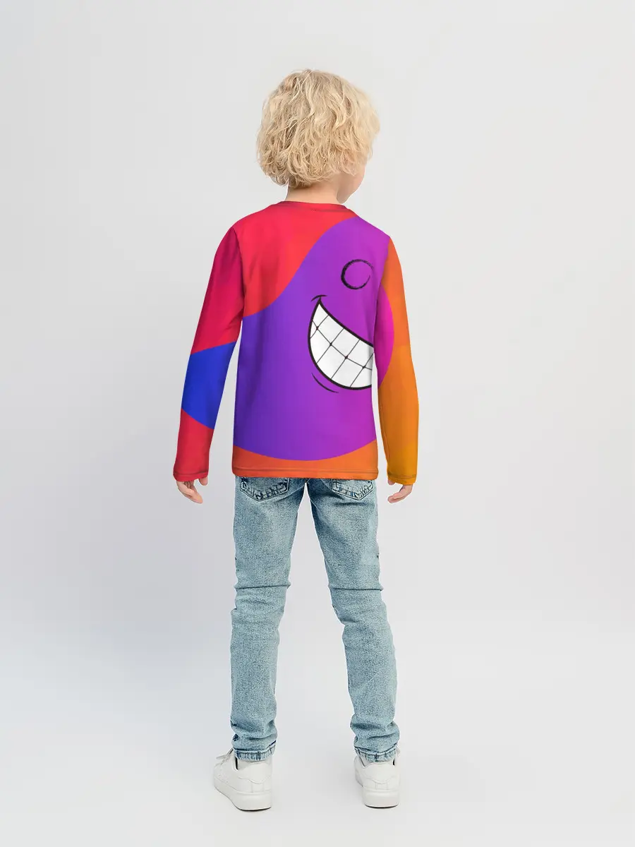 Детский лонгслив / Градиент призрак
