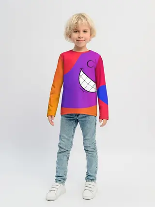 Детский лонгслив / Градиент призрак