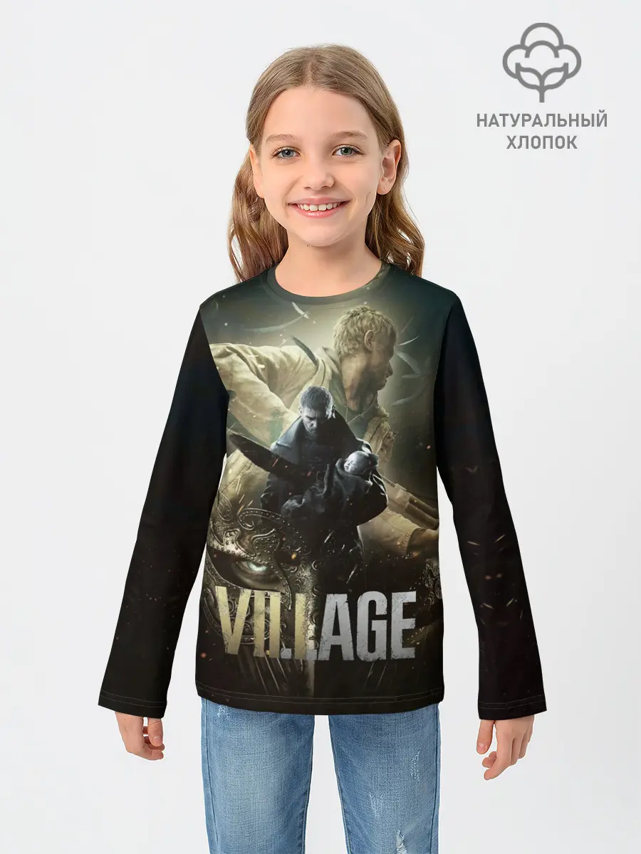 Детский лонгслив / Итан,Крис и деревня RE8