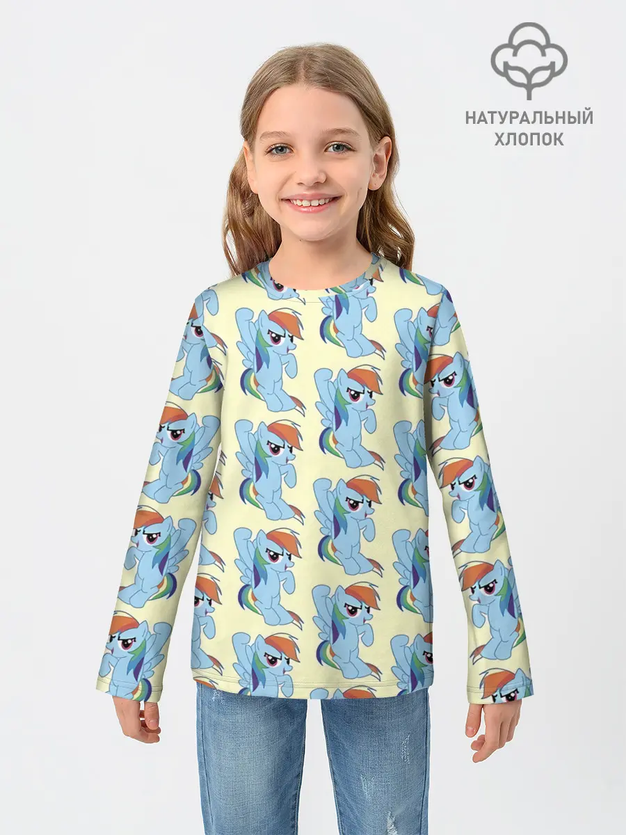Детский лонгслив / Rainbow Dash
