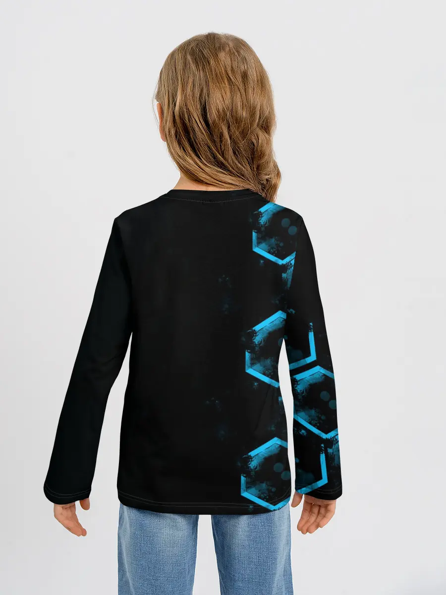 Детский лонгслив / Mercedes | Мерседес | Неон