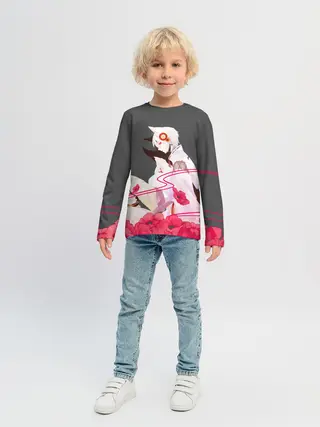 Детский лонгслив / Flower Tomoe
