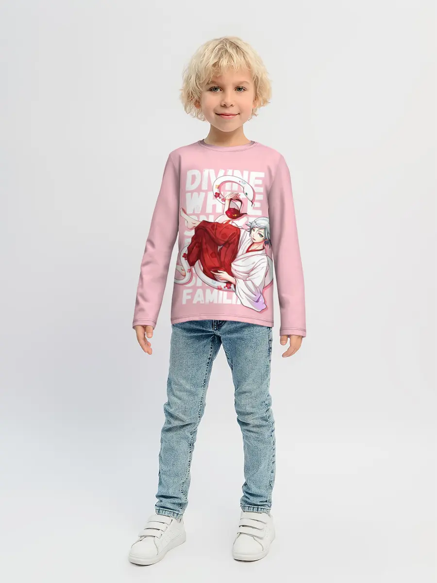 Детский лонгслив / Divine white snake