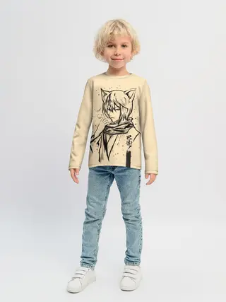 Детский лонгслив / Kitsune Tomoe