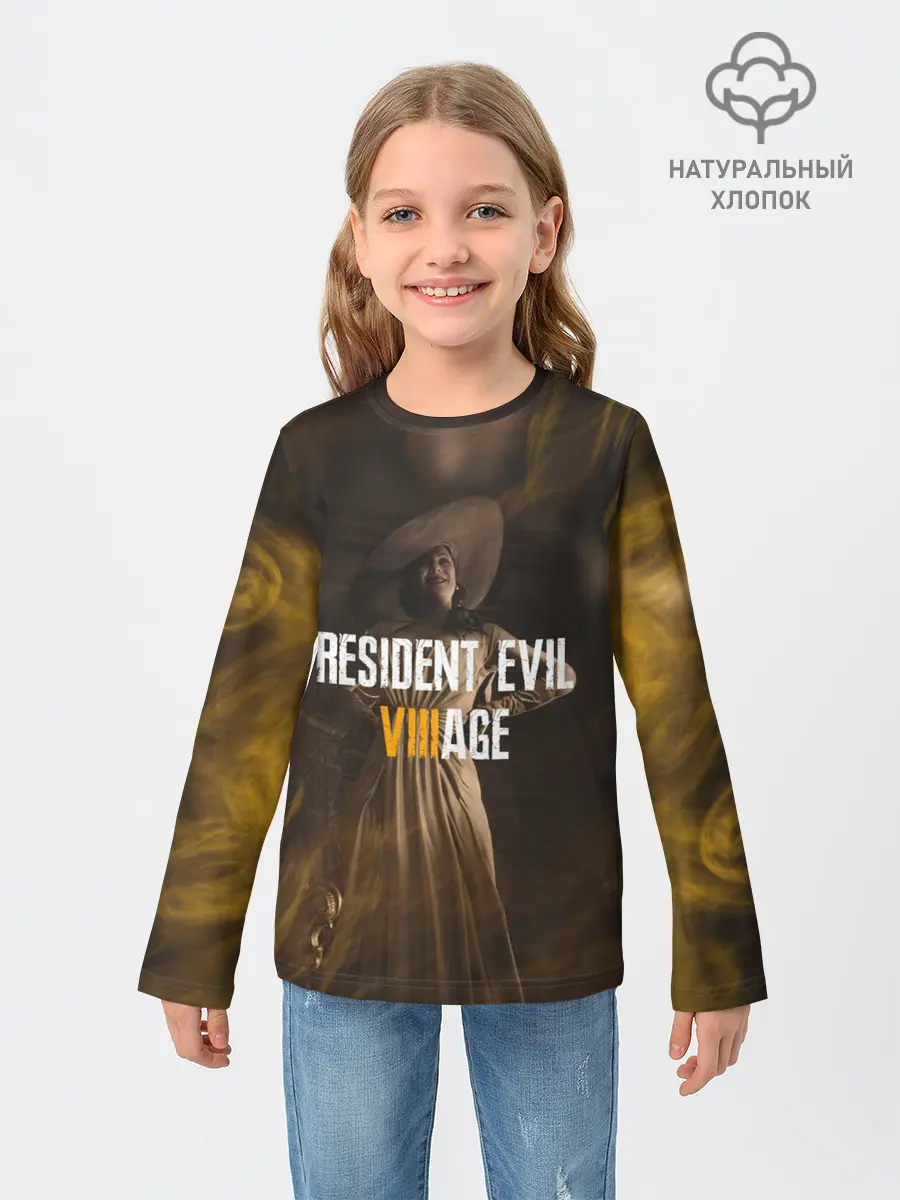 Детский лонгслив / RESIDENT EVIL VILLAGE | ЛЕДИ ДИМИТРЕСКУ
