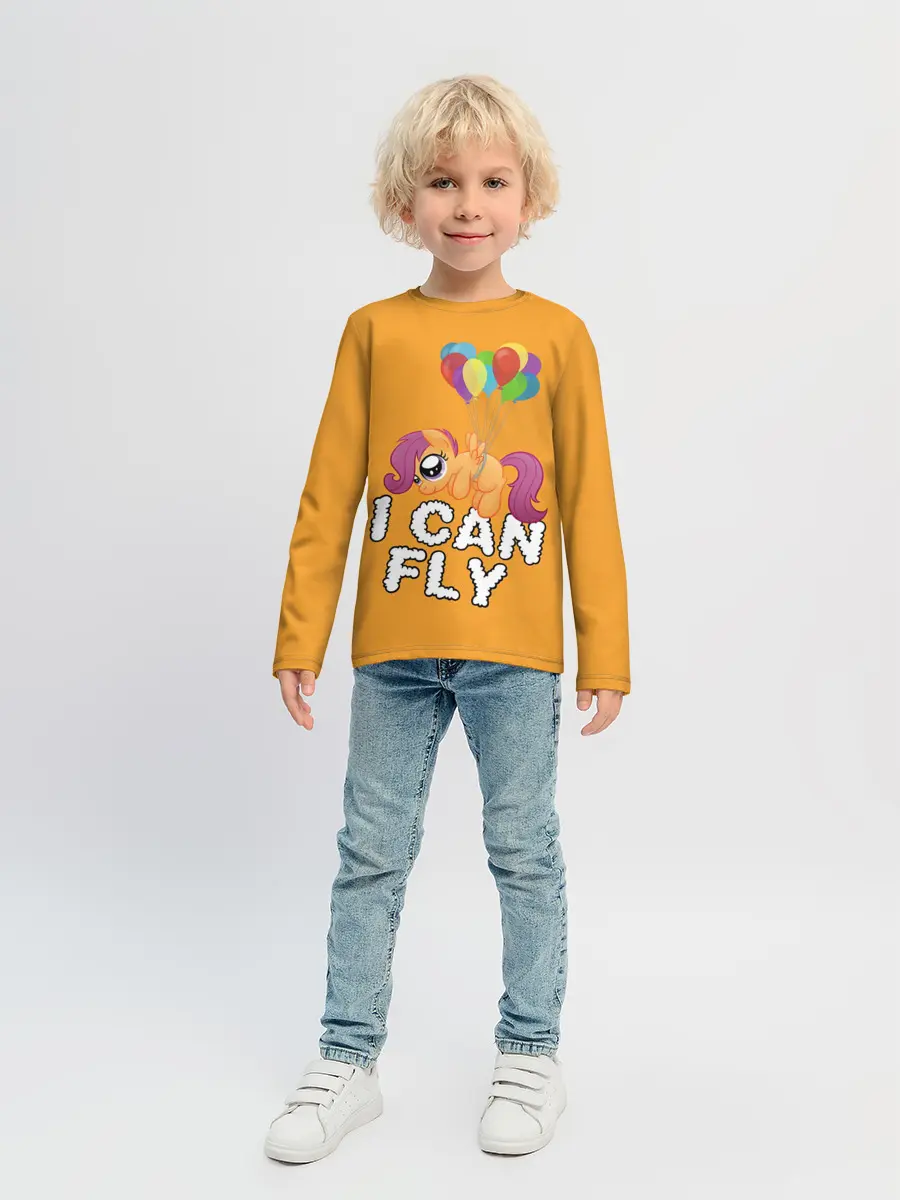 Детский лонгслив / Я могу летать