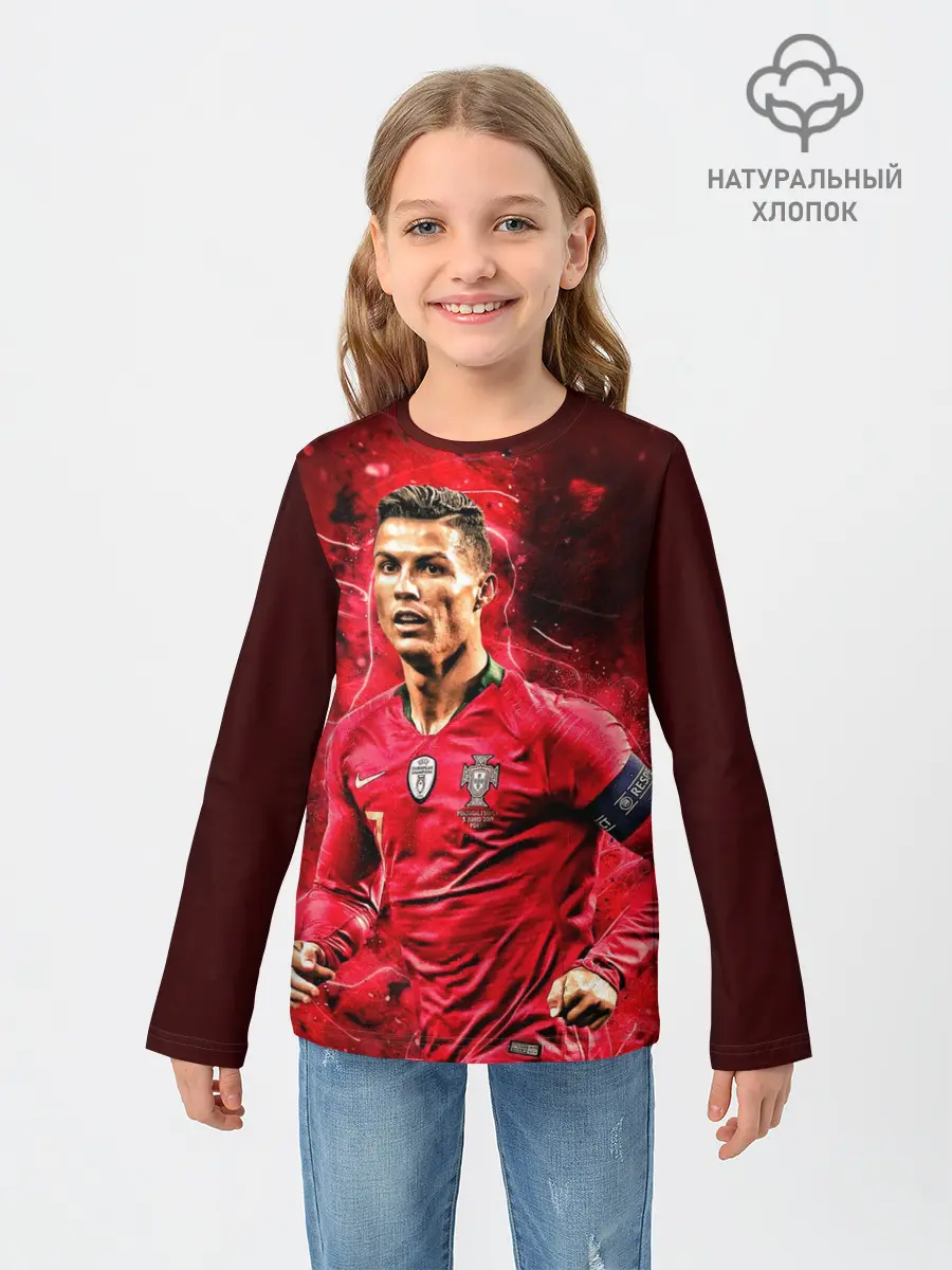 Детский лонгслив / Криштиану Роналду