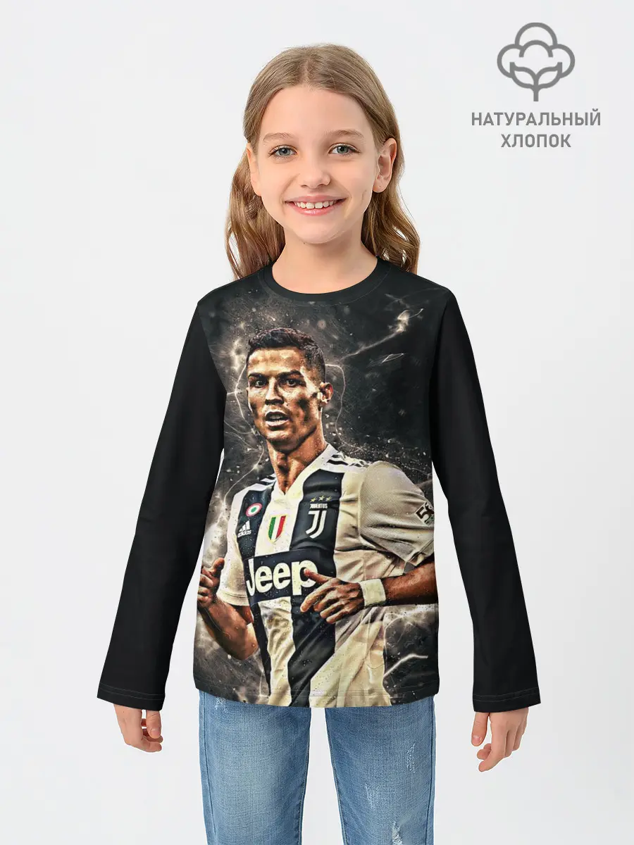 Детский лонгслив / Криштиану Роналду