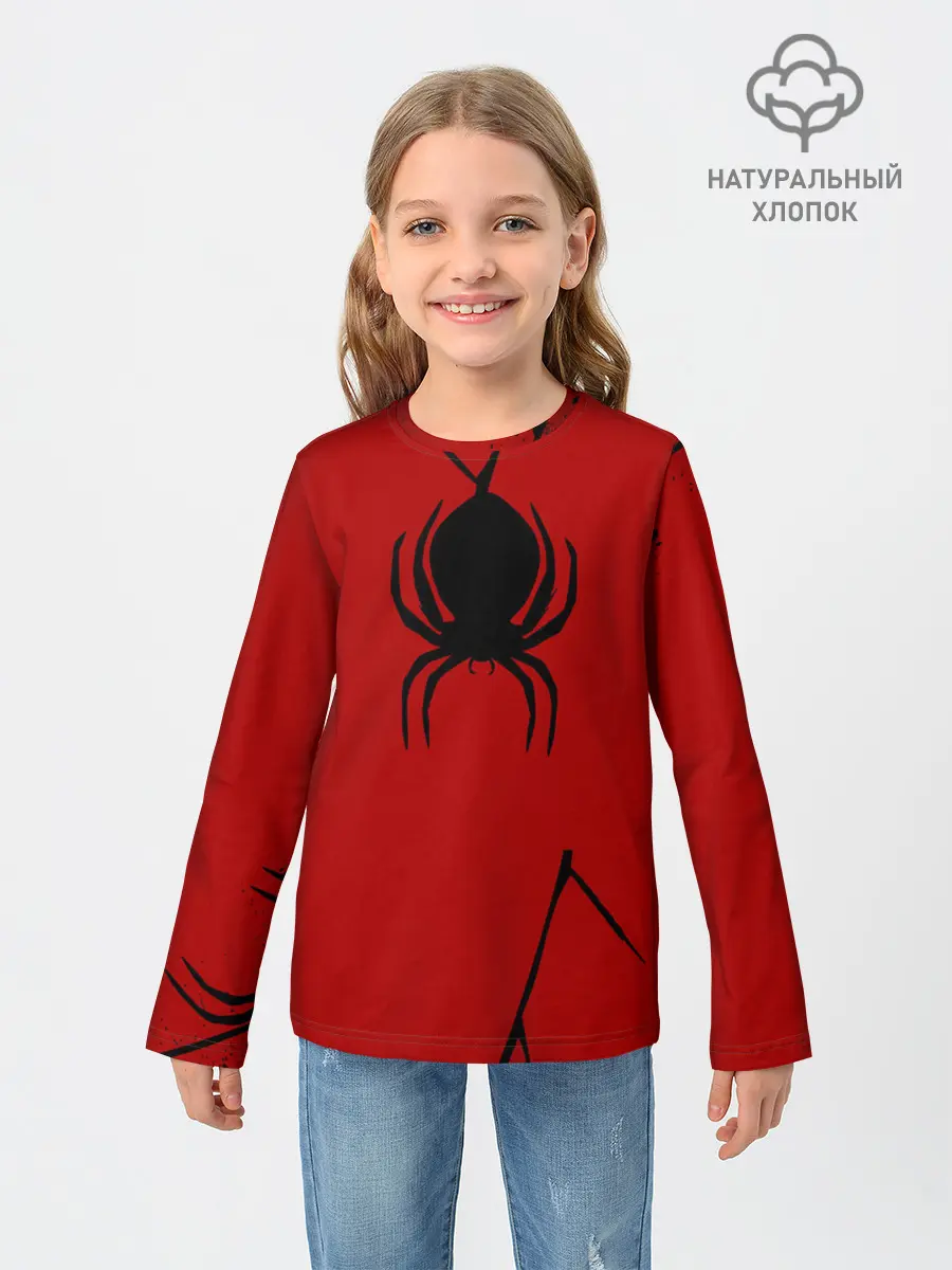 Детский лонгслив / Паук 3D