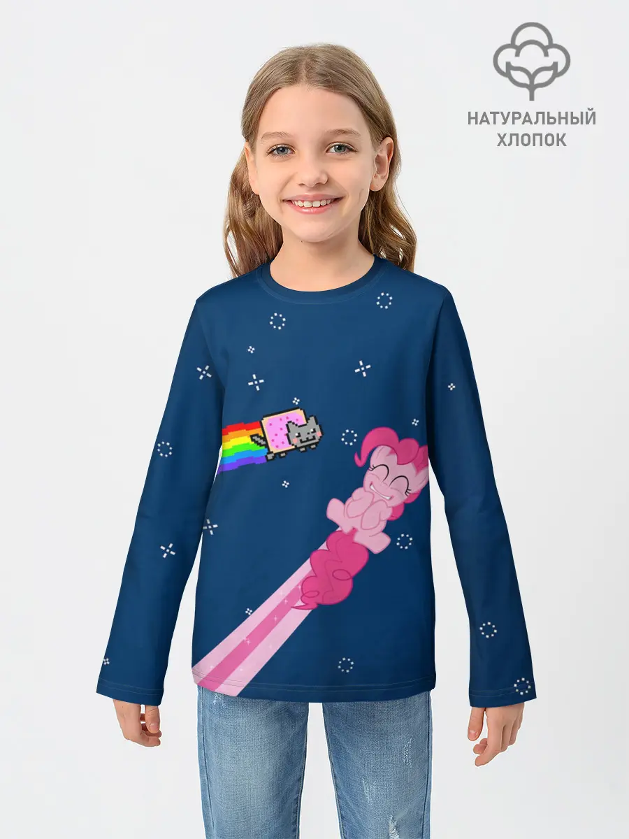 Детский лонгслив / Nyan cat x Pony