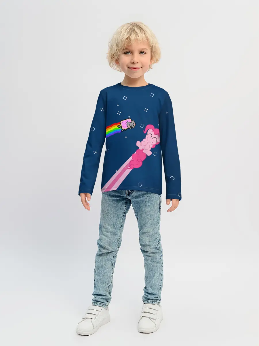 Детский лонгслив / Nyan cat x Pony