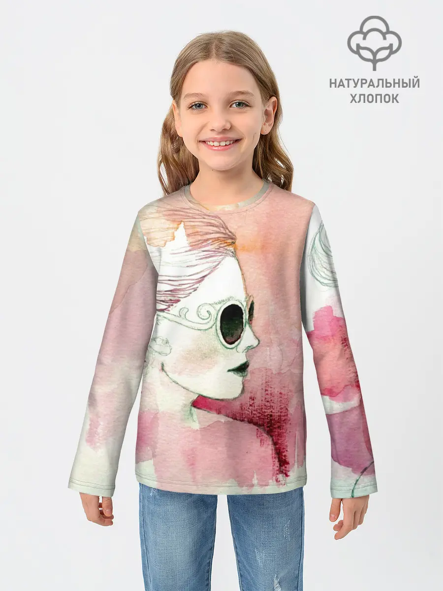Детский лонгслив / Девушка