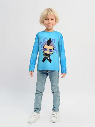 Детский лонгслив / Магна Свинг | Чёрный Клевер