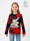 Детский лонгслив / Стив с мечом Minecraft