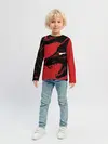 Детский лонгслив / Красный волк 3D
