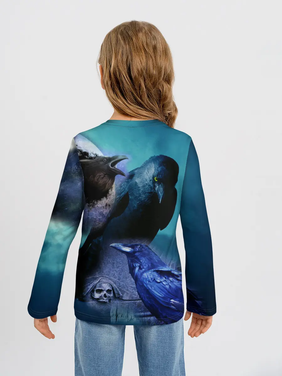 Детский лонгслив / Мистические вороны | Crows