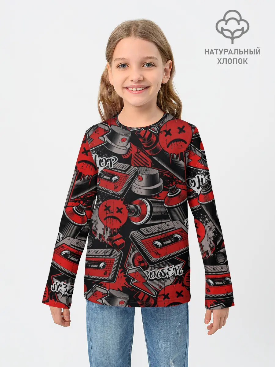 Детский лонгслив / Hip hop Urban style