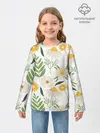 Детский лонгслив / Цветы и листья