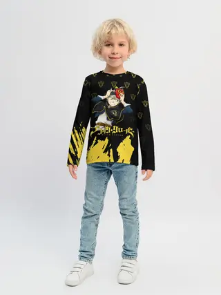 Детский лонгслив / Аста в маске демона | Чёрный Клевер