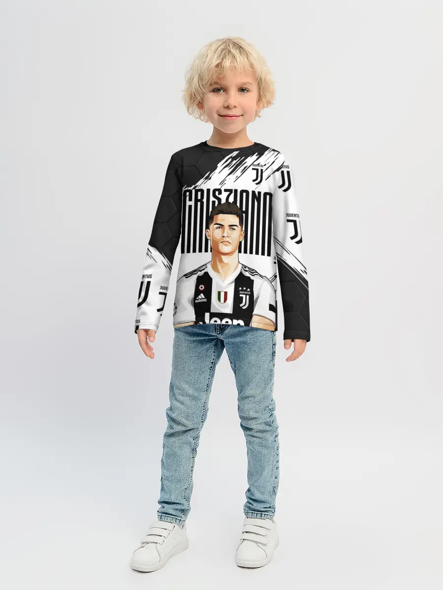 Детский лонгслив / КРИШТИАНУ РОНАЛДУ / ЮВЕНТУС