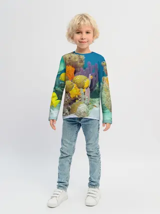 Детский лонгслив / Морской мир