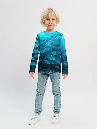 Детский лонгслив / Морской мир