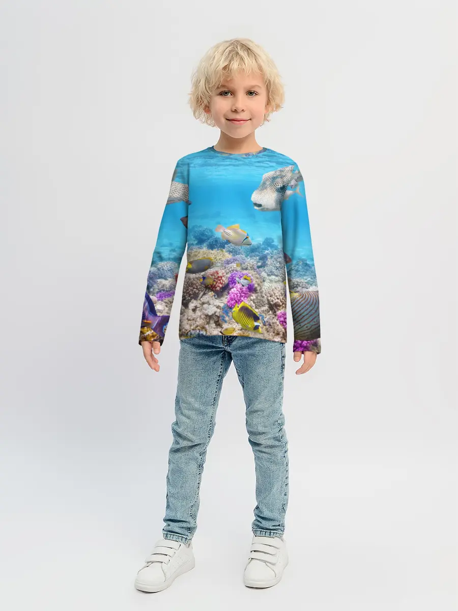 Детский лонгслив / Морской мир
