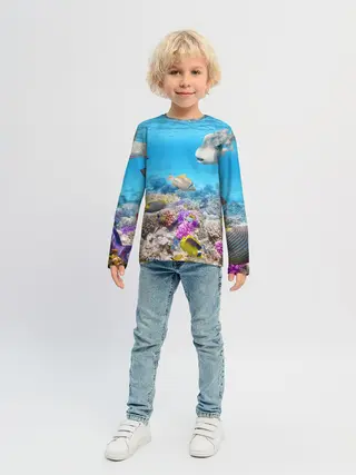 Детский лонгслив / Морской мир