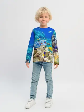 Детский лонгслив / Морской мир