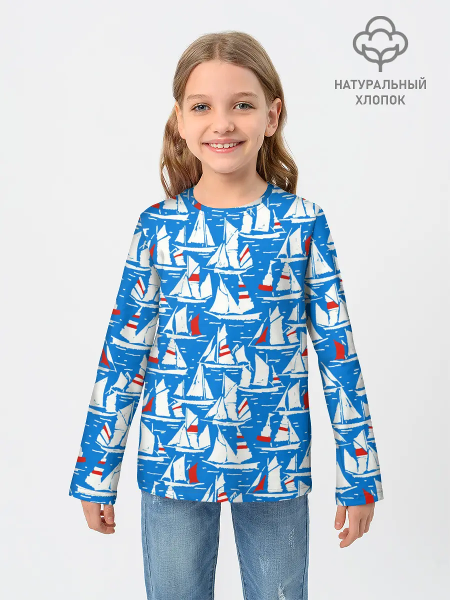 Детский лонгслив / Яхты
