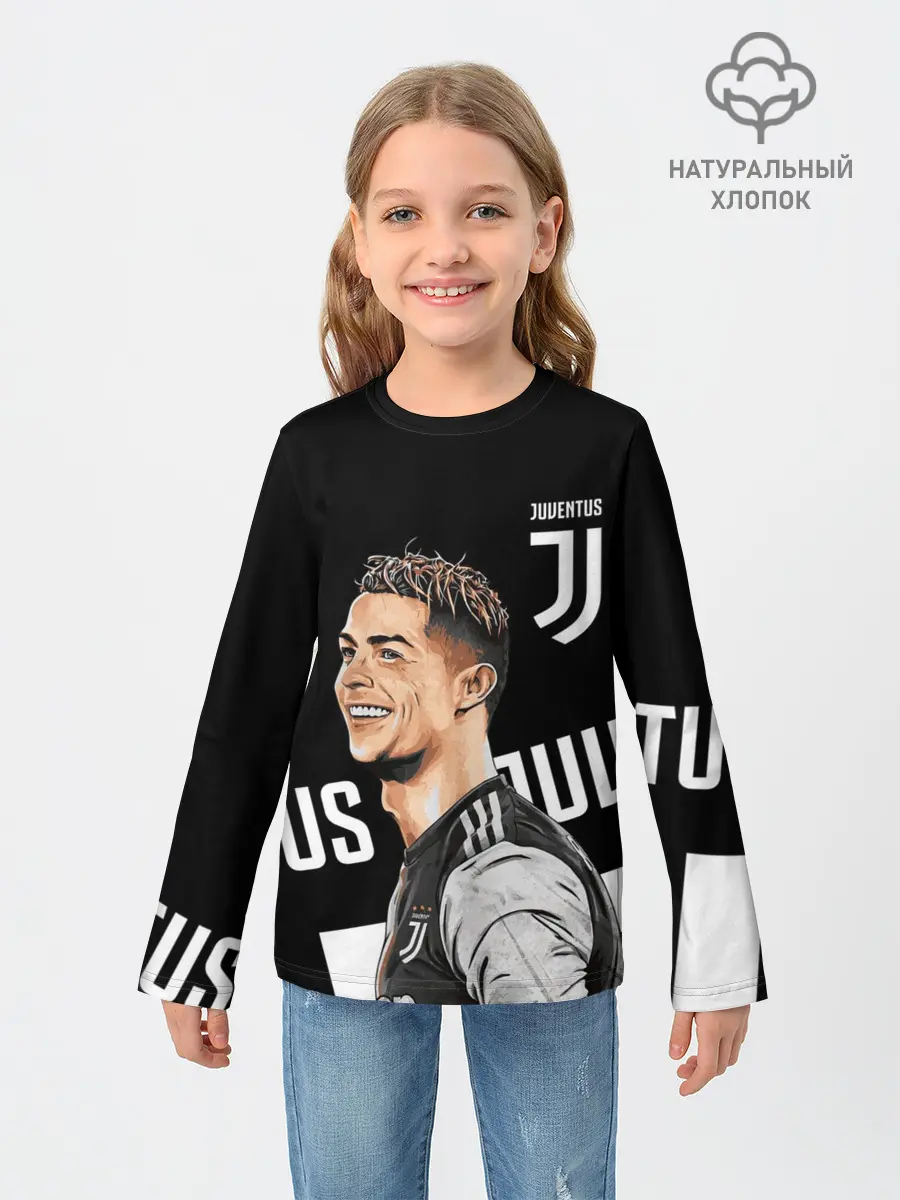 Детский лонгслив / КРИШТИАНУ РОНАЛДУ / JUVENTUS