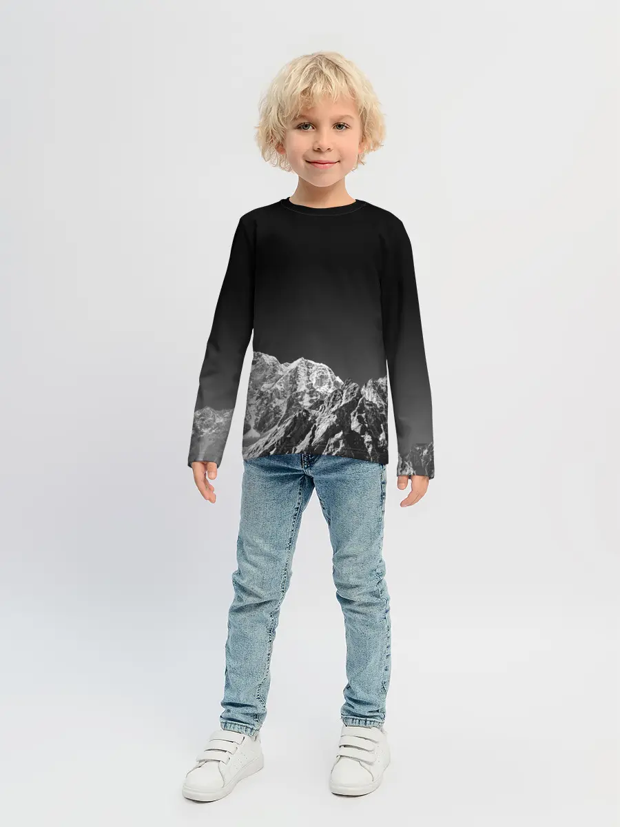 Детский лонгслив / ГОРЫ В МОЕМ СЕРДЦЕ | КАМУФЛЯЖ