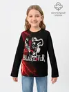 Детский лонгслив / Черные быки | Черный Клевер