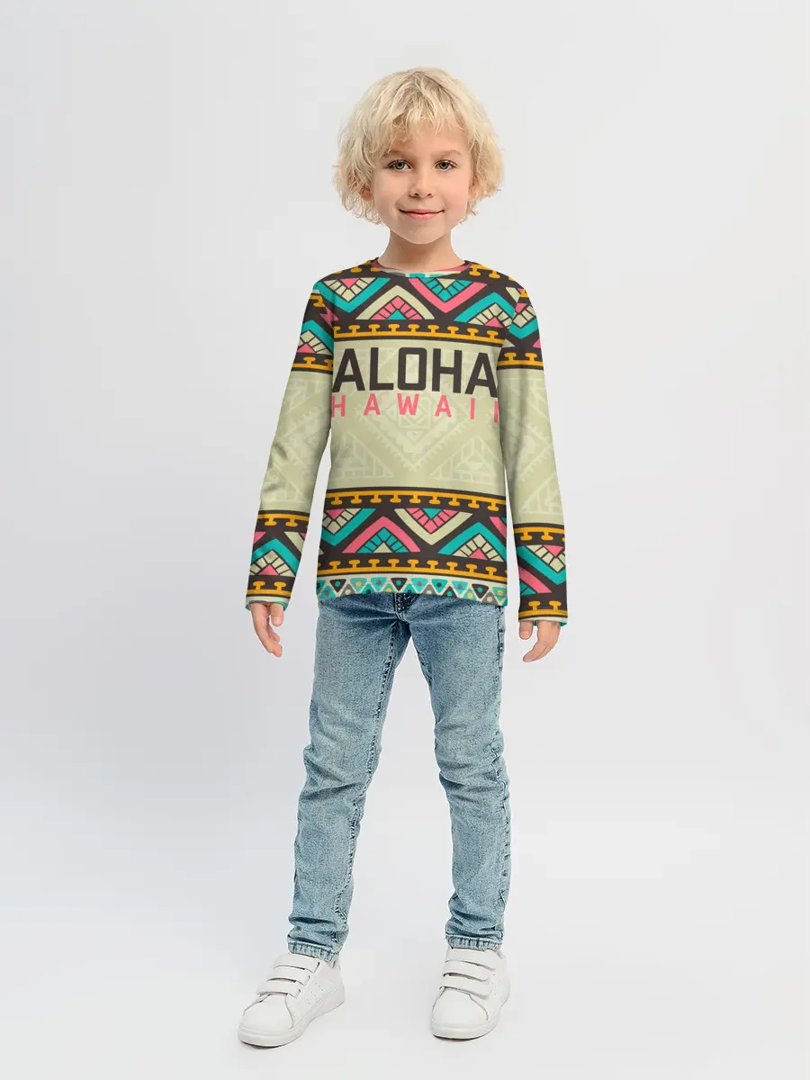 Детский лонгслив / АЛОХА ГАВАЙИ, ALOHA, SUMMER