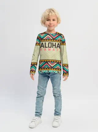 Детский лонгслив / АЛОХА ГАВАЙИ, ALOHA, SUMMER