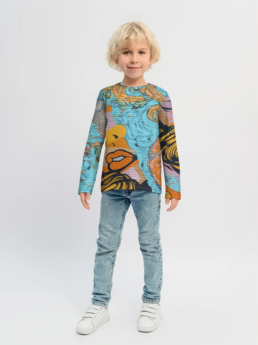 Детский лонгслив / Граффити арт