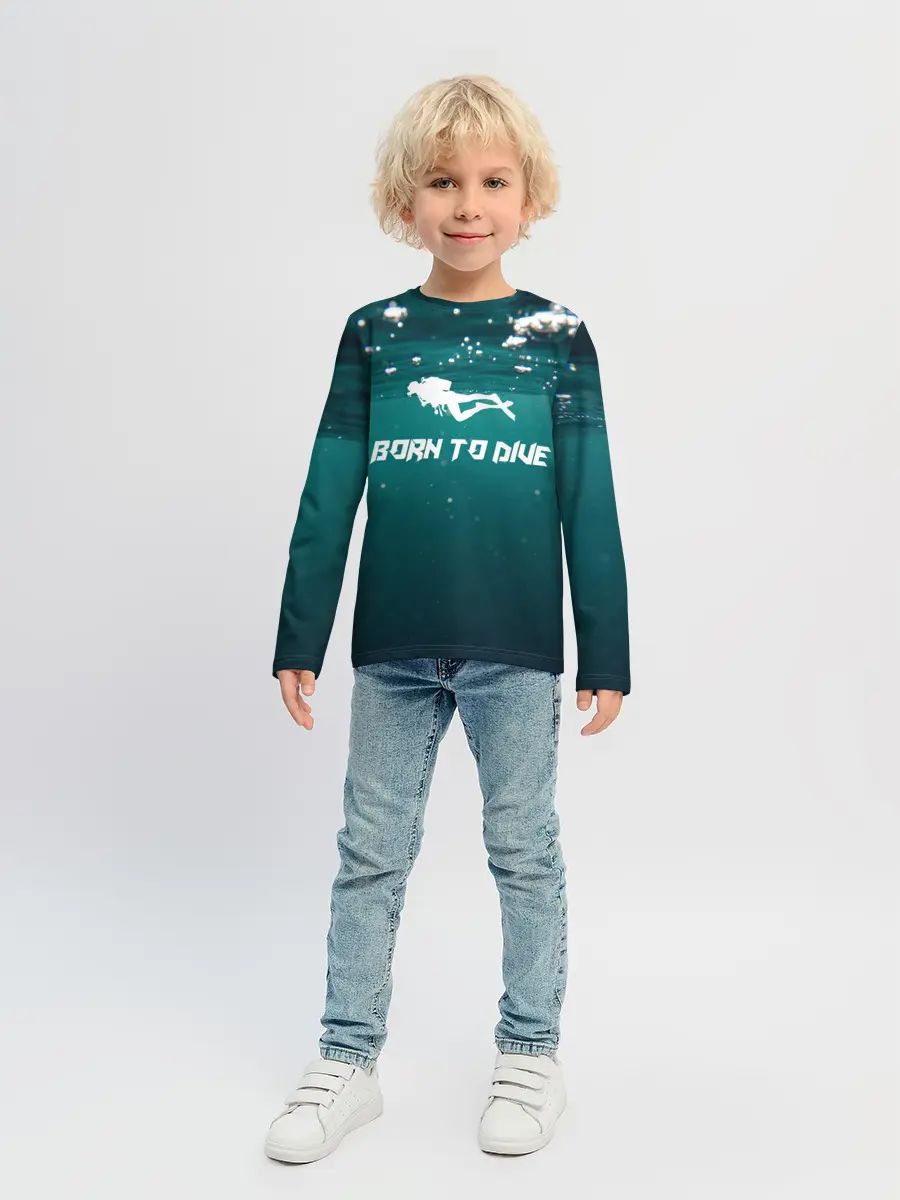 Детский лонгслив / дайвинг