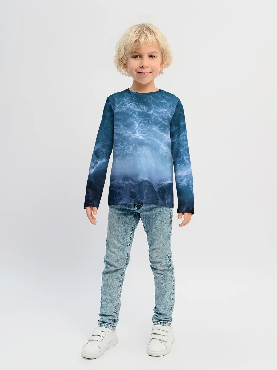 Детский лонгслив / океан