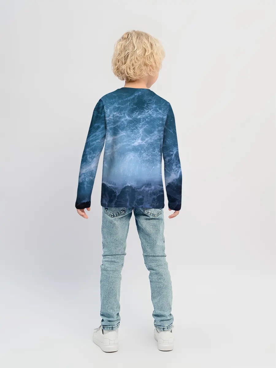 Детский лонгслив / океан