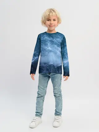 Детский лонгслив / океан