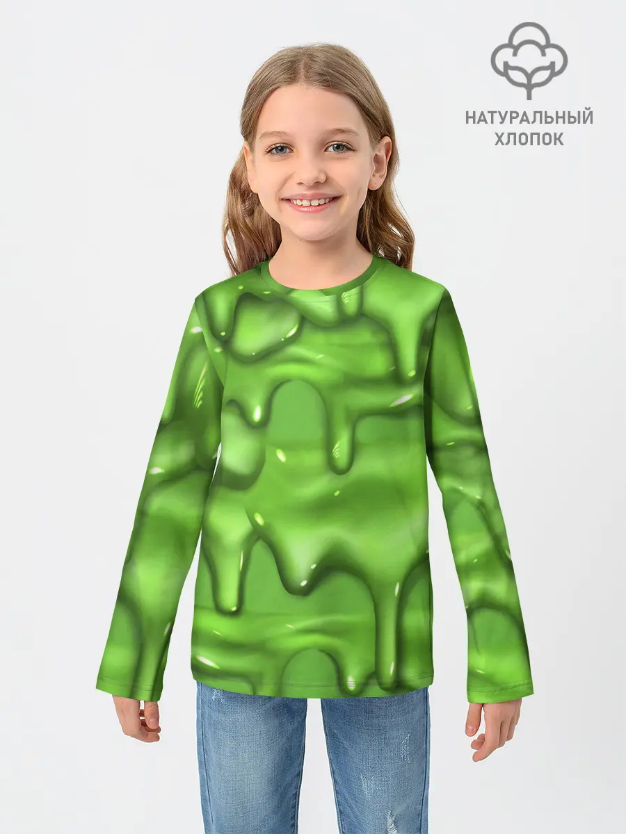 Детский лонгслив / Green Slime