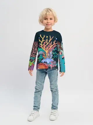 Детский лонгслив / Морской пейзаж